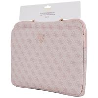 Guess 4G Zipper Pocket Triangle Logo Sleeve - Etui na notebooka 14" (różowy)