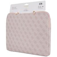 Guess 4G Zipper Pocket Triangle Logo Sleeve - Etui na notebooka 14" (różowy)