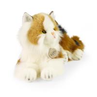 Rappa - Pluszowa realistyczna maskotka Kot Calico leżący 30 cm Eco-Friendly
