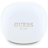 Guess Flat Classic Logo Electroplated - Słuchawki TWS + etui ładujące (biały)