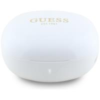 Guess Flat Classic Logo Electroplated - Słuchawki TWS + etui ładujące (biały)
