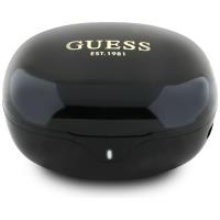 Guess Flat Classic Logo Electroplated - Słuchawki TWS + etui ładujące (czarny)