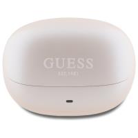 Guess Capsule Printed Logo - Słuchawki Bluetooth TWS ANC & ENC + etui ładujące (różowy)
