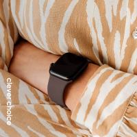 Crong Liquid - Pasek do Apple Watch 44/45/46/49 mm (brązowy)
