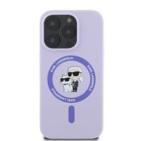Karl Lagerfeld Silicone Karl & Choupette Ring MagSafe - Etui iPhone 16 Pro Max (fioletowy)