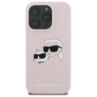 Karl Lagerfeld Silicone Double Heads Print MagSafe - Etui iPhone 16 Pro Max (różowy)
