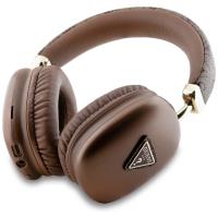 Guess 4G Triangle Logo - Bezprzewodowe słuchawki nauszne Bluetooth V5.3 (brązowy)