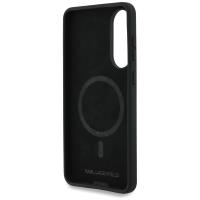 Karl Lagerfeld Silicone Double Heads And Circle MagSafe - Etui Samsung Galaxy S25 Edge (czarny)