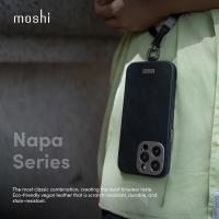 Moshi Napa MagSafe - Skórzane etui iPhone 15 Pro (Eggnog White)