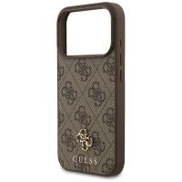 Guess 4G Small 4G and Classic MagSafe - Etui do iPhone 17 Pro (brązowy)