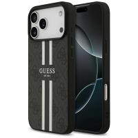 Guess 4G Printed Stripes MagSafe - Etui iPhone 17 Pro Max (czarny) Guess 4G Printed Stripes MagSafe - Etui iPhone 17 Pro Max (czarny)