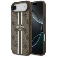 Guess 4G Printed Stripes MagSafe - Etui iPhone 17 Air (brązowy) Guess 4G Printed Stripes MagSafe - Etui iPhone 17 Air (brązowy)