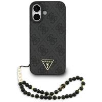 Guess 4G Strap Triangle Logo MagSafe - Etui do iPhone 17 (czarny) Guess 4G Strap Triangle Logo MagSafe - Etui do iPhone 17 (czarny)