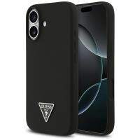 Guess Silicone Triangle Logo MagSafe - Etui iPhone 17 (czarny)