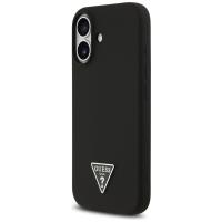 Guess Silicone Triangle Logo MagSafe - Etui iPhone 17 (czarny)