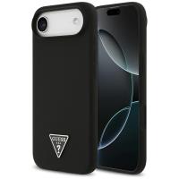 Guess Silicone Triangle Logo MagSafe - Etui iPhone 17 Air (czarny)