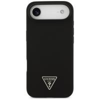 Guess Silicone Triangle Logo MagSafe - Etui iPhone 17 Air (czarny)