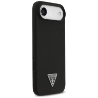 Guess Silicone Triangle Logo MagSafe - Etui iPhone 17 Air (czarny)