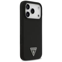 Guess Silicone Triangle Logo MagSafe - Etui iPhone 17 Pro Max (czarny)