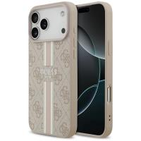 Guess 4G Printed Stripes MagSafe - Etui iPhone 17 Pro Max (różowy)