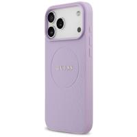 Guess Grained Ring MagSafe - Etui iPhone 17 Pro Max (fioletowy)