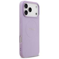 Guess Grained Ring MagSafe - Etui iPhone 17 Pro Max (fioletowy)