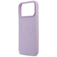 Guess Grained Ring MagSafe - Etui iPhone 17 Pro Max (fioletowy)