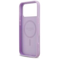 Guess Grained Ring MagSafe - Etui iPhone 17 Pro Max (fioletowy)