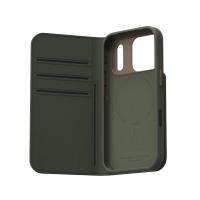 Moshi Overture MagSafe - Skórzane etui 3w1 z klapką iPhone 17 Pro (Moss Green)