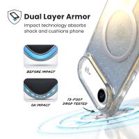 Speck Presidio Lux MagSafe - Etui iPhone Air (Hyper Mirror Glitter / Silver Metallic)