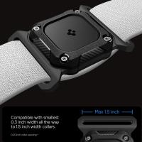 Spigen Tough Armor Pet Collar - Etui z mocowaniem do obroży do Apple AirTag (Black)