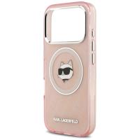 Karl Lagerfeld IML Choupette Head Logo MagSafe - Etui iPhone 17 Pro (różowy)