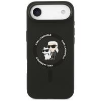 Karl Lagerfeld Silicone Karl & Choupette Ring MagSafe - Etui iPhone Air (czarny)