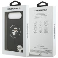 Karl Lagerfeld Silicone Karl & Choupette Ring MagSafe - Etui iPhone Air (czarny)