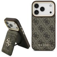 Guess Bundle Pack MagSafe 4G - Zestaw etui + portfel MagSafe do iPhone 17 Pro (brązowy)