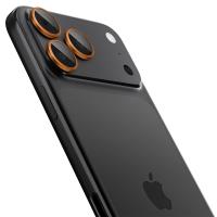 Spigen Optik Pro GLAS.TR EZ Fit Camera Protector 2-Pack - Szkło ochronne na obiektyw do iPhone 16 Pro / 16 Pro Max / 17 Pro / 17 Pro Max (Orange)