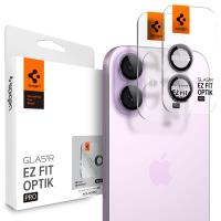Spigen Optik Pro GLAS.TR EZ Fit Camera Protector 2-Pack - Szkło ochronne na obiektyw do iPhone 16 / 16 Plus / 17 (Purple)