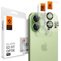 Spigen Optik Pro GLAS.TR EZ Fit Camera Protector 2-Pack - Szkło ochronne na obiektyw do iPhone 16 / 16 Plus / 17 (Green)