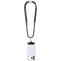Guess Crossbody Strap 4G Charm - Uniwersalny pasek do telefonu / kabel USB-C do USB-C 1.5m (czarny)