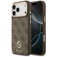 Guess 4G Strass Logo MagSafe - Etui iPhone 17 Pro Max (brązowy)
