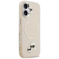 Karl Lagerfeld Karl & Choupette Pins MagSafe - Etui iPhone 17 (beżowy)