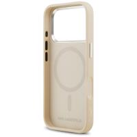 Karl Lagerfeld Karl & Choupette Pins MagSafe - Etui iPhone 17 Pro Max (beżowy)