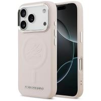 Karl Lagerfeld Initial & Metal Logo MagSafe - Etui iPhone 17 Pro (różowy)