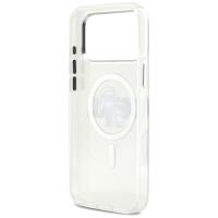 Karl Lagerfeld IML Glitter Karl & Choupette Sketch Logo MagSafe - Etui iPhone 17 Pro Max (przezroczysty)