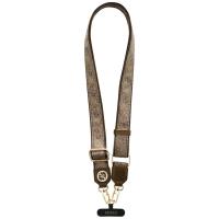 Guess Universal Crossbody Strap 4G Tether Patch Strass Metal Logo - Uniwersalny pasek / smycz do telefonu (brązowy)