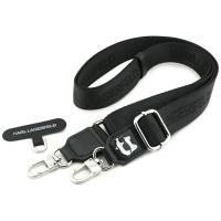 Karl Lagerfeld Universal Crossbody Strap Tether Patch Choupette Metal Logo - Uniwersalny pasek / smycz do telefonu (czarny)