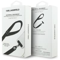 Karl Lagerfeld Universal Crossbody Strap Tether Patch Choupette Metal Logo - Uniwersalny pasek / smycz do telefonu (czarny)