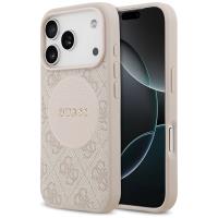 Guess 4G Circle Classic Logo MagSafe - Etui iPhone 17 Pro (różowy)