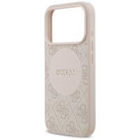 Guess 4G Circle Classic Logo MagSafe - Etui iPhone 17 Pro (różowy)