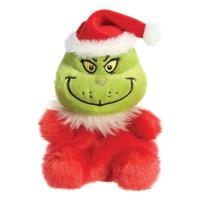 Grinch - Pluszowa maskotka / przytulanka siedzący Grinch w stroju Świętego Mikołaja 13 cm z kolekcji Palm Pals Eco-Friendly